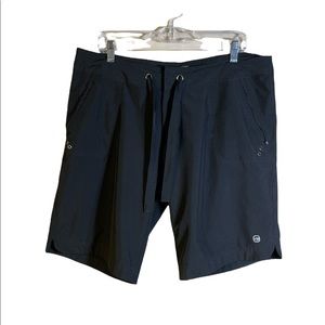 Free Country Long Athletic Shorts Black Size Large 12-14